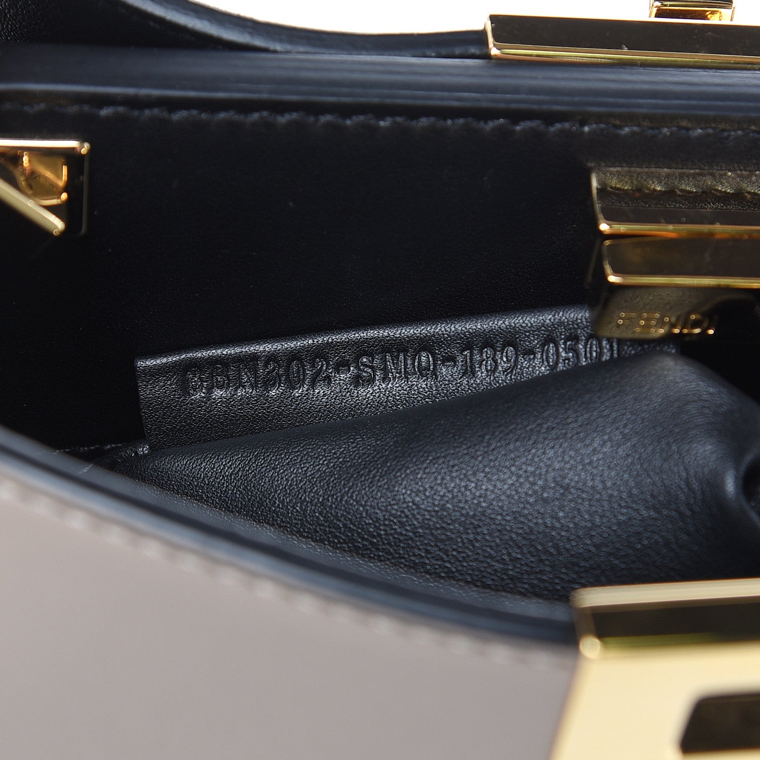 Fendi Vitello Medium Peekaboo Iconic Essentially Satchel Grey 8 of 11