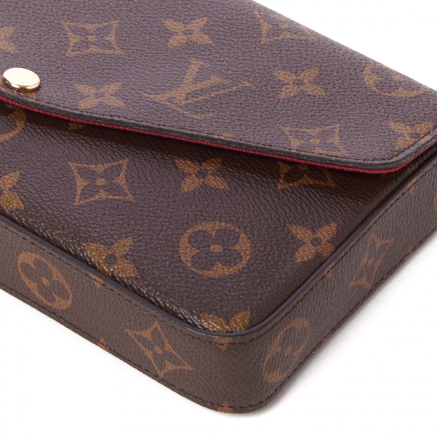 Louis Vuitton Monogram Pochette Felicie Chain Wallet Fuchsia 6 of 9