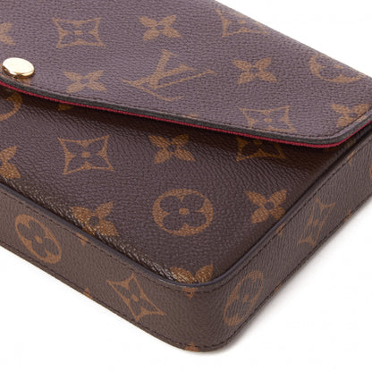 Louis Vuitton Monogram Pochette Felicie Chain Wallet Fuchsia 6 of 9