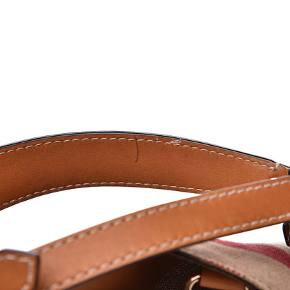 Burberry Canvas Mega Check Medium Ashby Hobo Saddle Brown 11 of 18