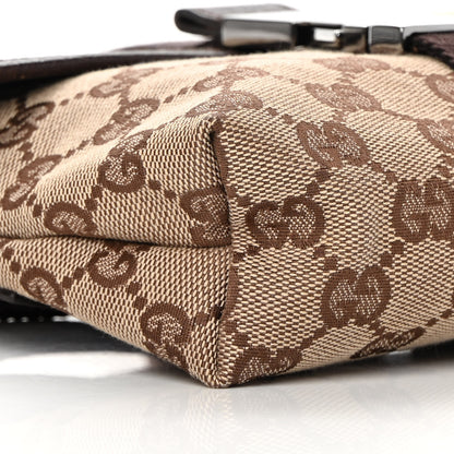 Gucci Monogram Waist Pouch Bag Dark Brown 9 of 11