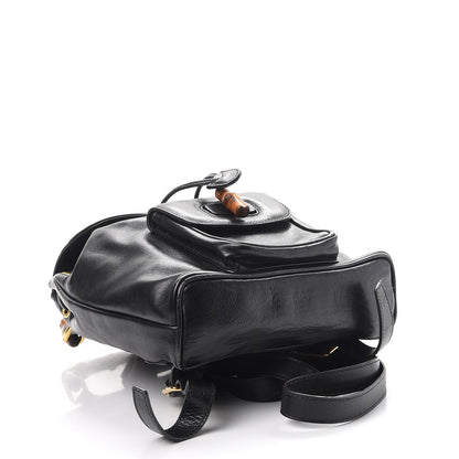 Gucci Calfskin Bamboo Backpack Black 4 of 13