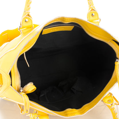 Balenciaga Supple Grained Calfskin Classic Silver Hardware Highlight City Jaune Soleil 5 of 8