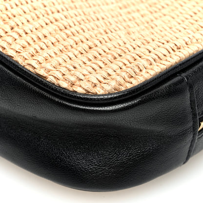 Saint Laurent Raffia Canvas Monogram Mini Lou Camera Bag Beige Black 10 of 10