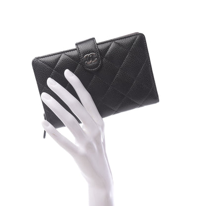 Chanel Caviar Quilted Zipped Pocket Wallet Black 2 of 8