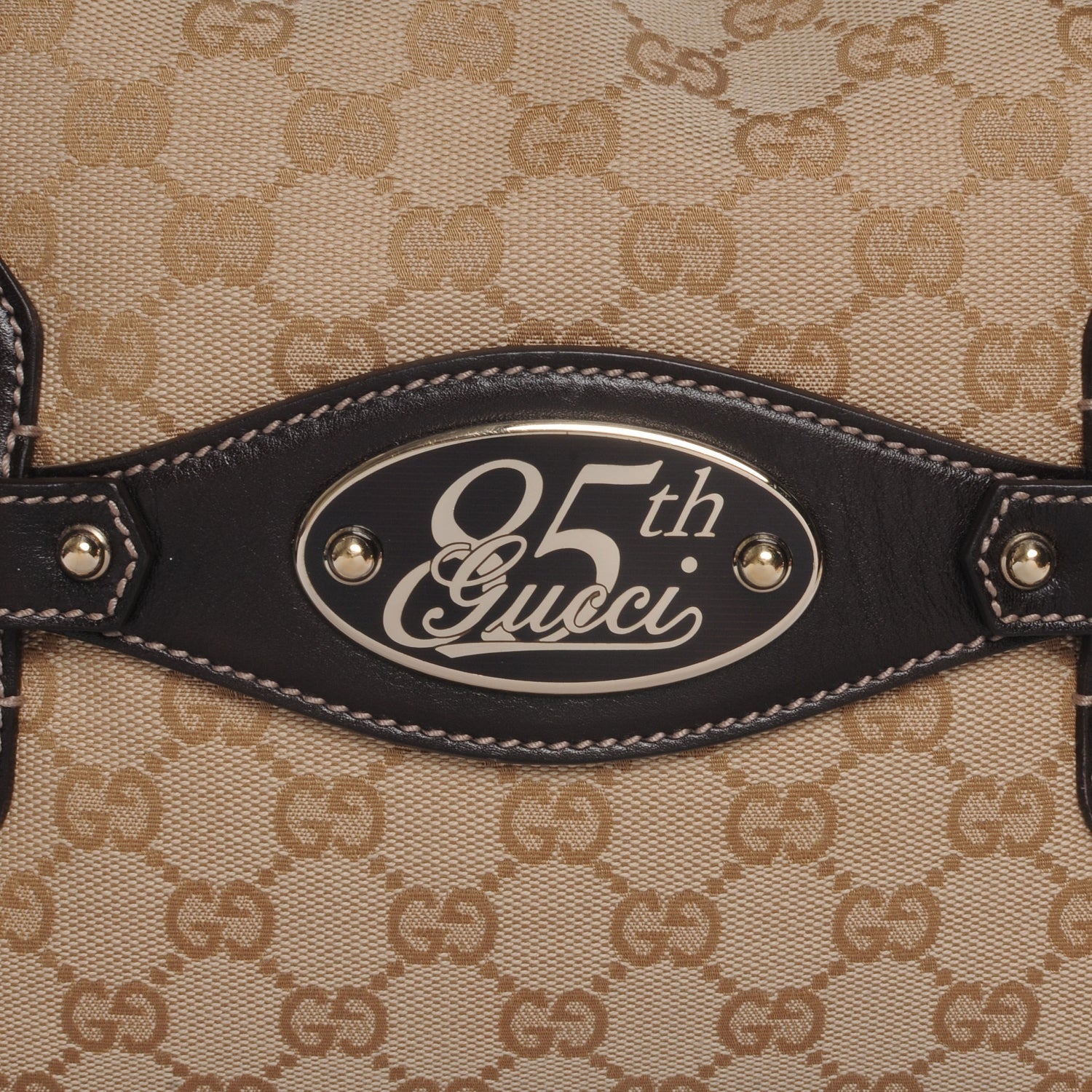 Gucci Monogram 85th Anniversary Medium Boston Brown 5 of 10