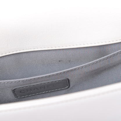 Chanel Calfskin Double Stitch Medium Boy Flap White 9 of 17