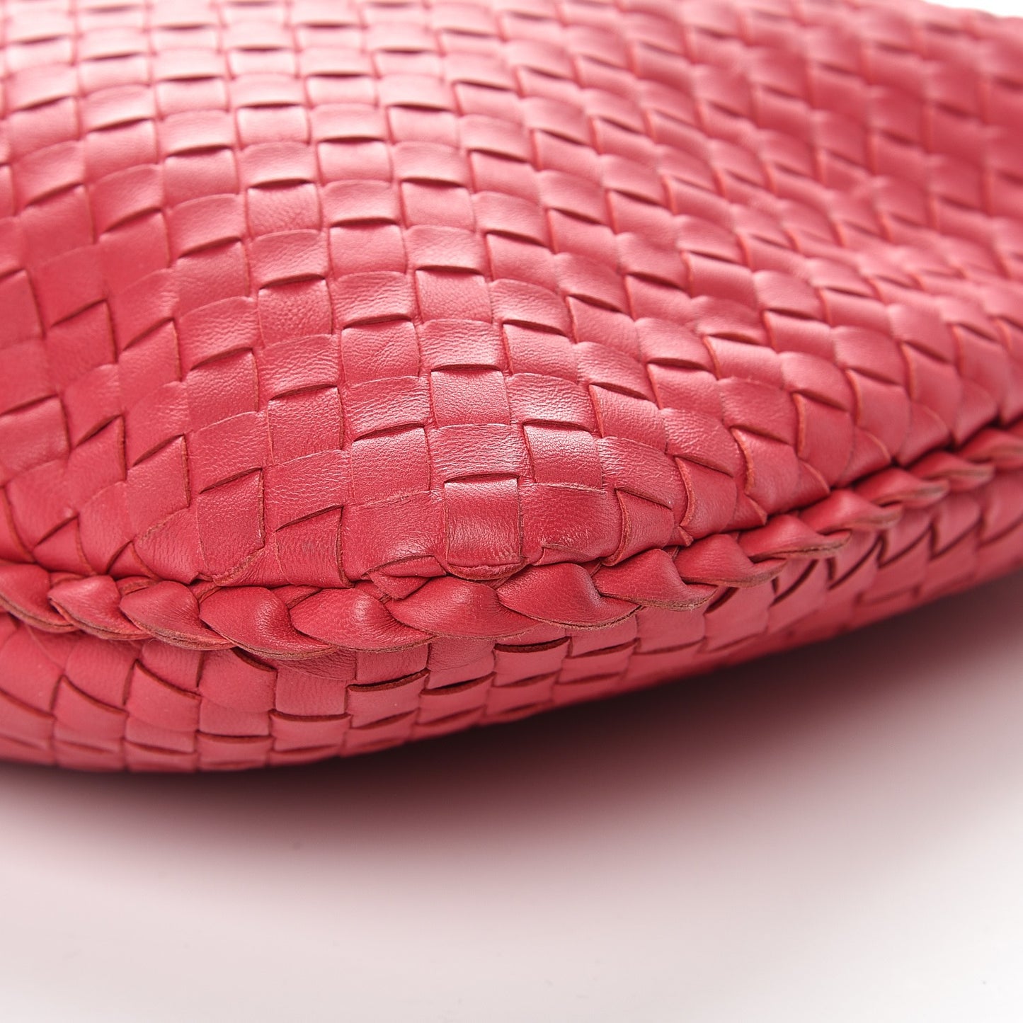 Nappa Intrecciato Large Veneta Hobo Fuchsia