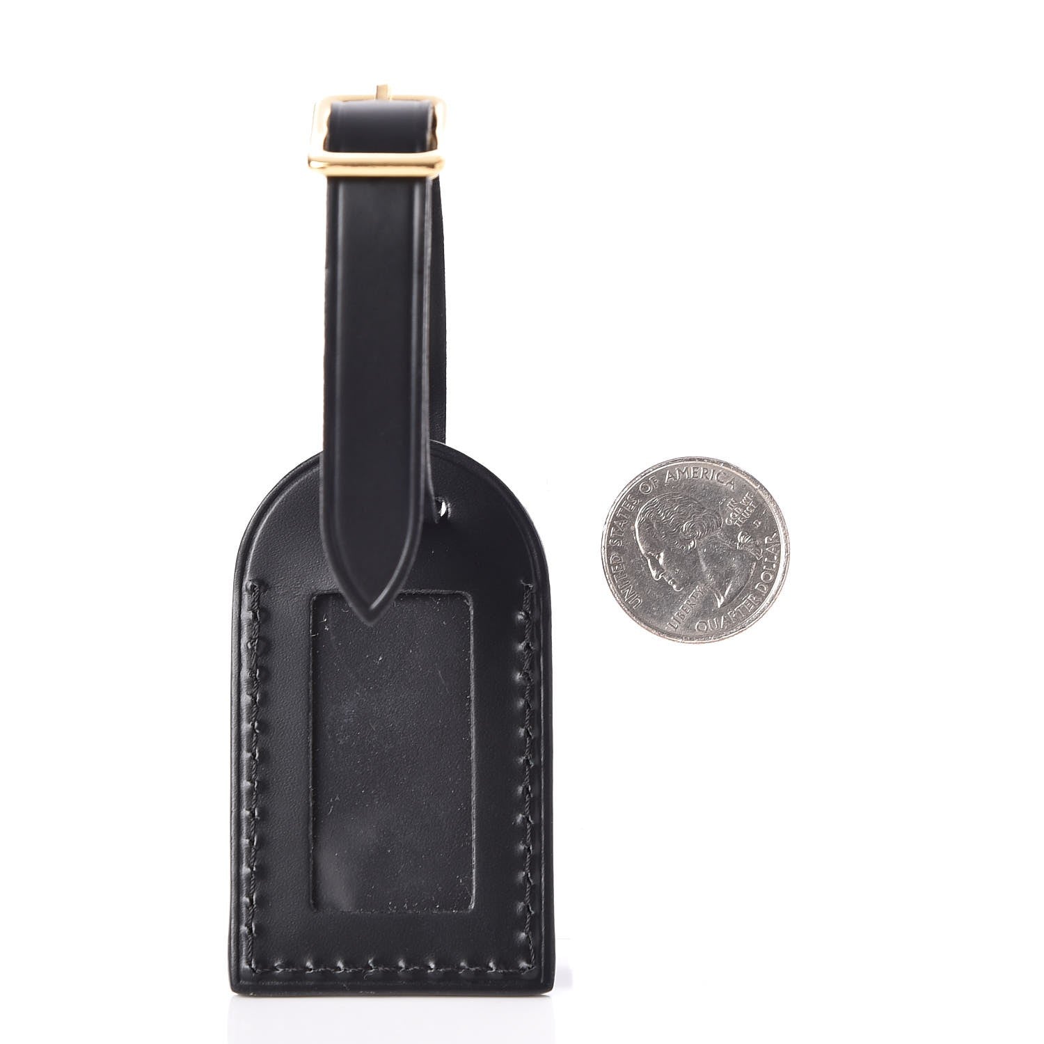 Louis Vuitton Calfskin Small Luggage Tag Black 2 of 3