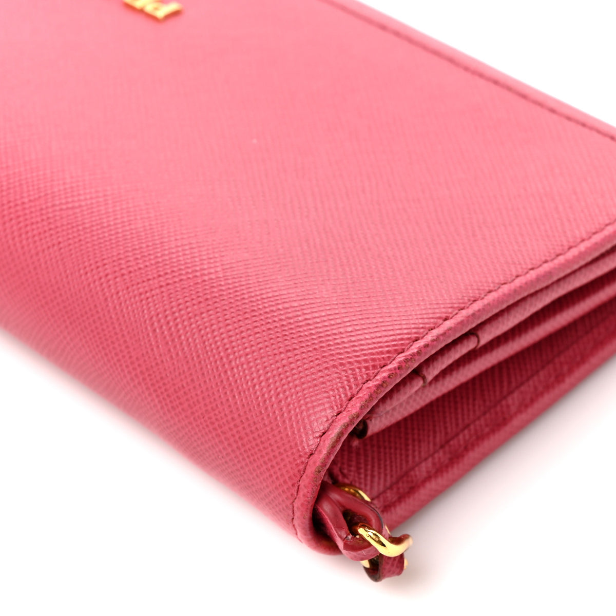 Prada Saffiano Wallet on Chain Peonia 13 of 13