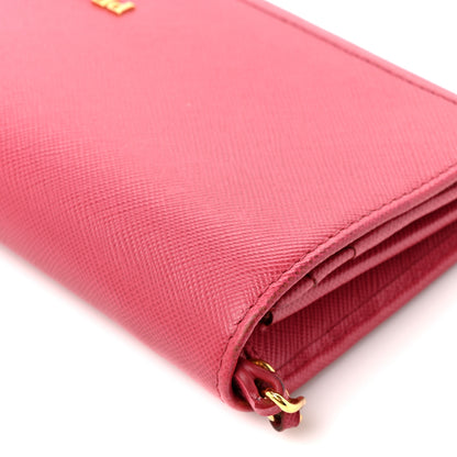 Prada Saffiano Wallet on Chain Peonia 13 of 13