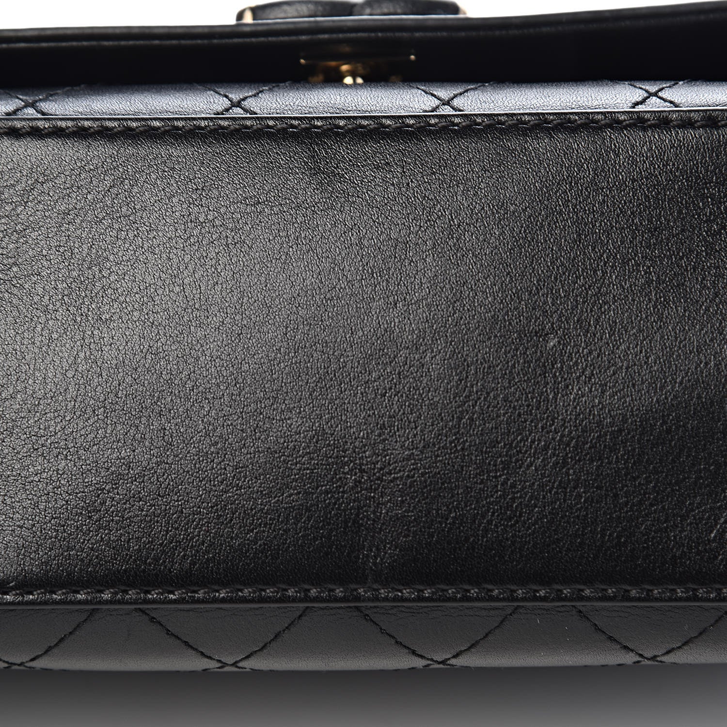 Chanel Calfskin Stitched Medium Covered CC Flap Bag Black 14 of 15