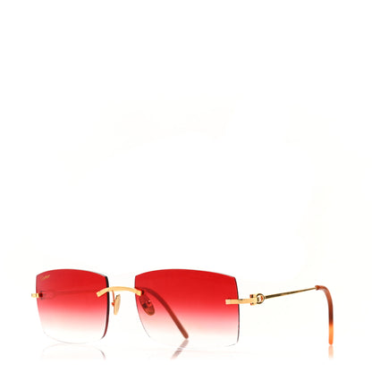 Cartier Metal Square Sunglasses CT00500 Gold Red 1 of 8
