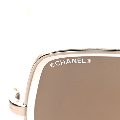Chanel Butterfly Removable Pearl Chain Sunglasses 4262 Brown 5 of 8