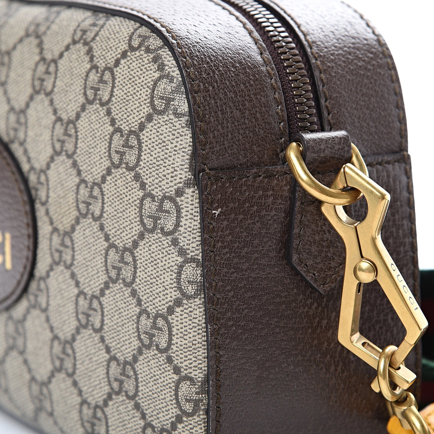 GG Supreme Monogram Web Neo Vintage Shoulder Bag Beige New Acero Crop