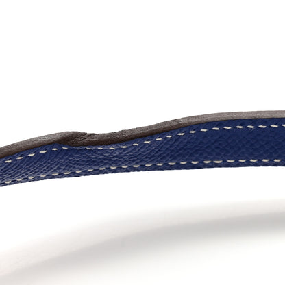 Hermes Epsom Bi-Color Horseshoe Kelly Sellier 25 Craie Bleu Electrique 11 of 13