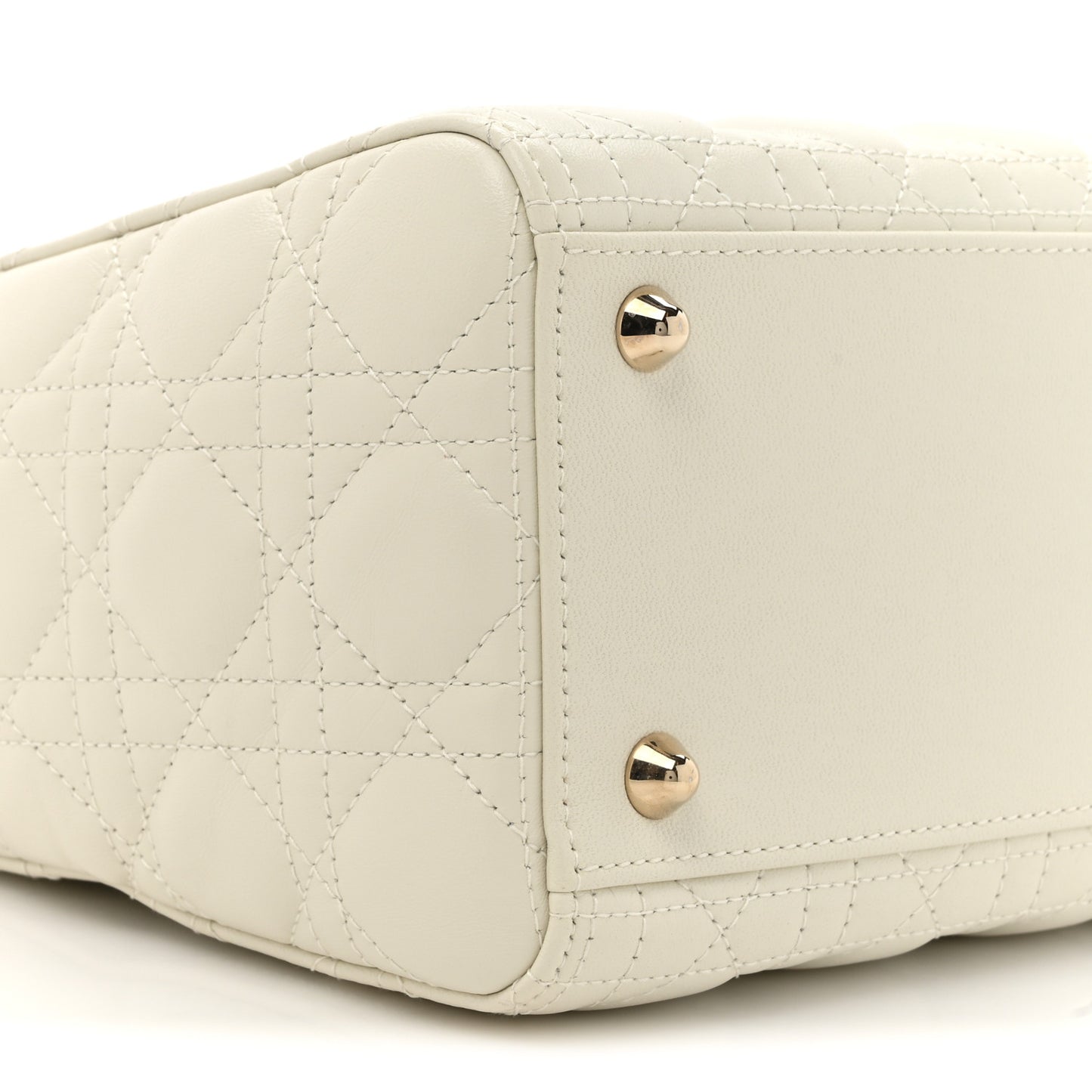 Lambskin Cannage Large Lady Dior White