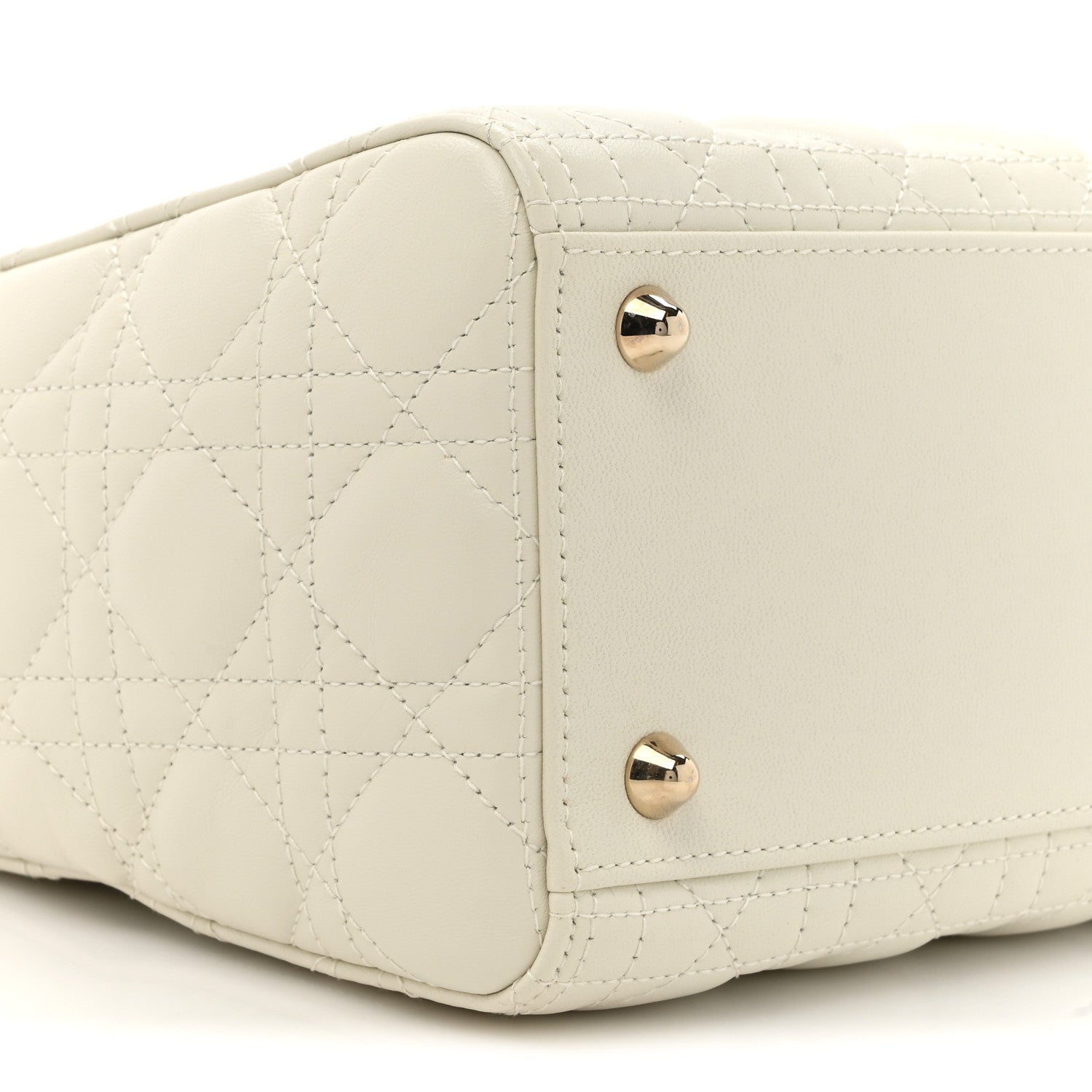 Christian Dior Lambskin Cannage Large Lady Dior White 10 of 13