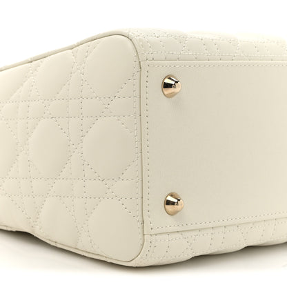 Christian Dior Lambskin Cannage Large Lady Dior White 10 of 13