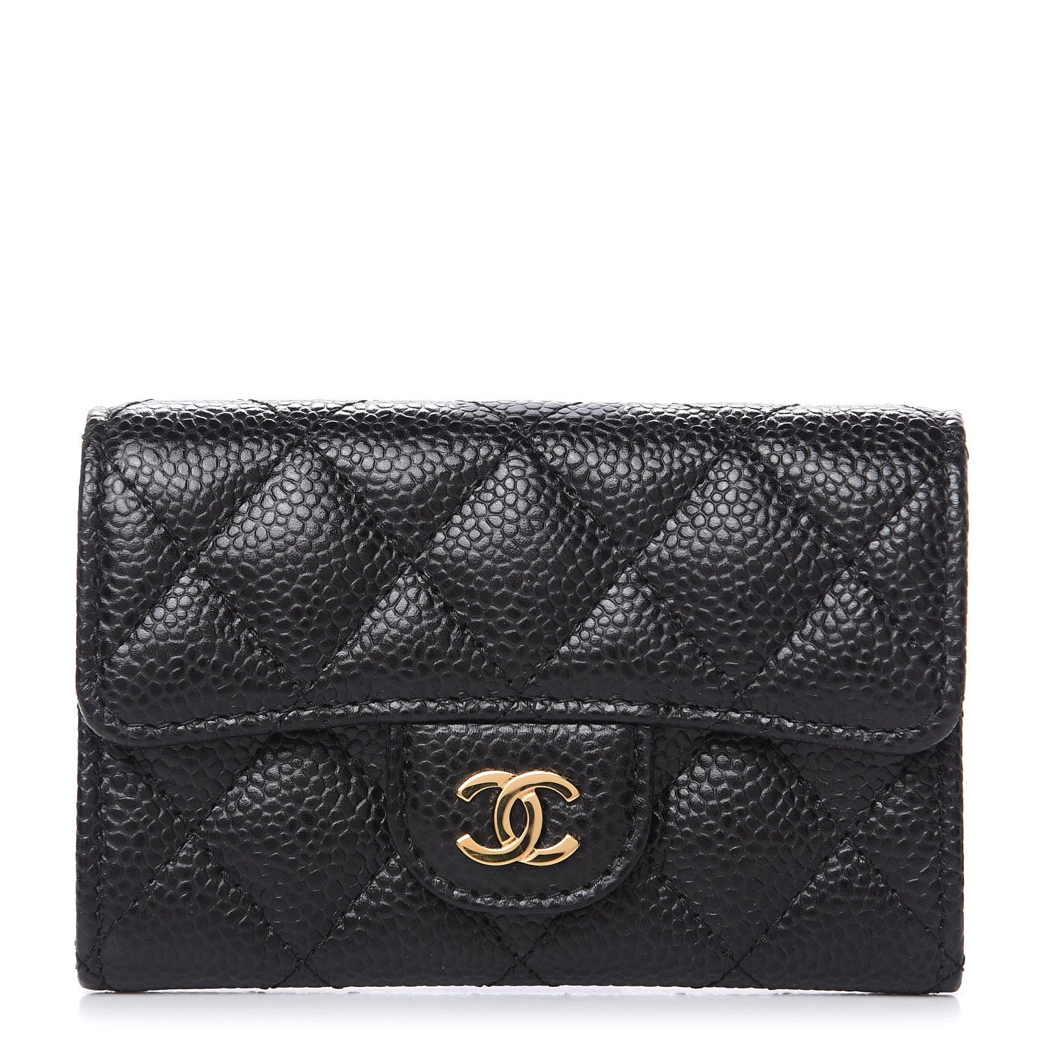 Chanel Caviar Quilted Flap Card Holder Black 1 of 9