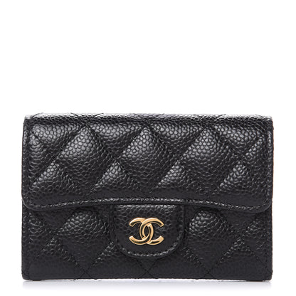 Chanel Caviar Quilted Flap Card Holder Black 1 of 9