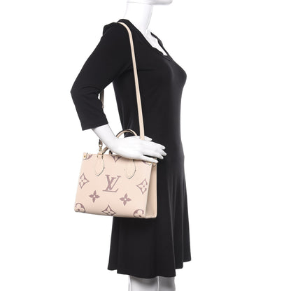 Louis Vuitton Empreinte Monogram Giant Onthego PM Creme Bois De Rose 2 of 11
