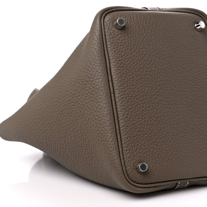 Hermes Taurillon Clemence Picotin Lock 18 PM Etoupe 8 of 10