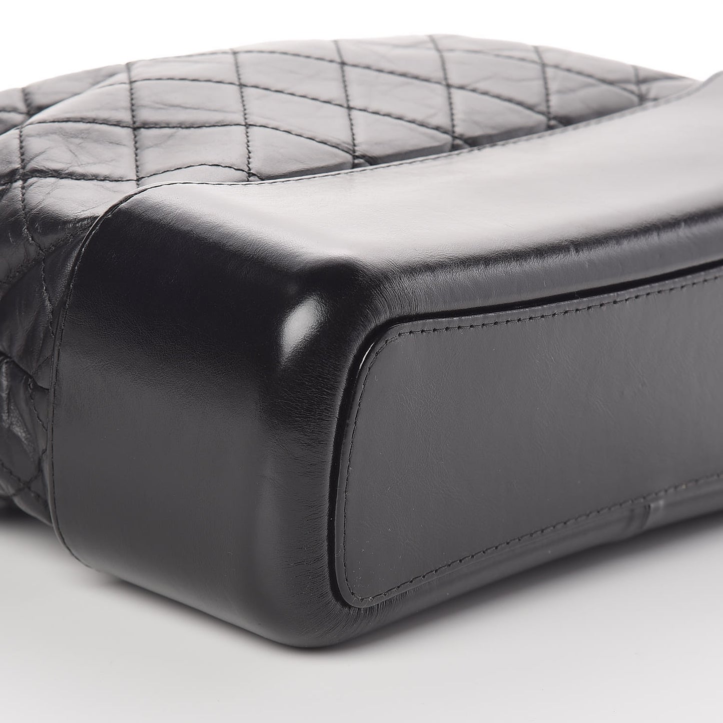 Aged Calfskin Quilted Medium Gabrielle Hobo Black