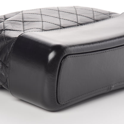 Chanel Aged Calfskin Quilted Medium Gabrielle Hobo Black 9 of 9