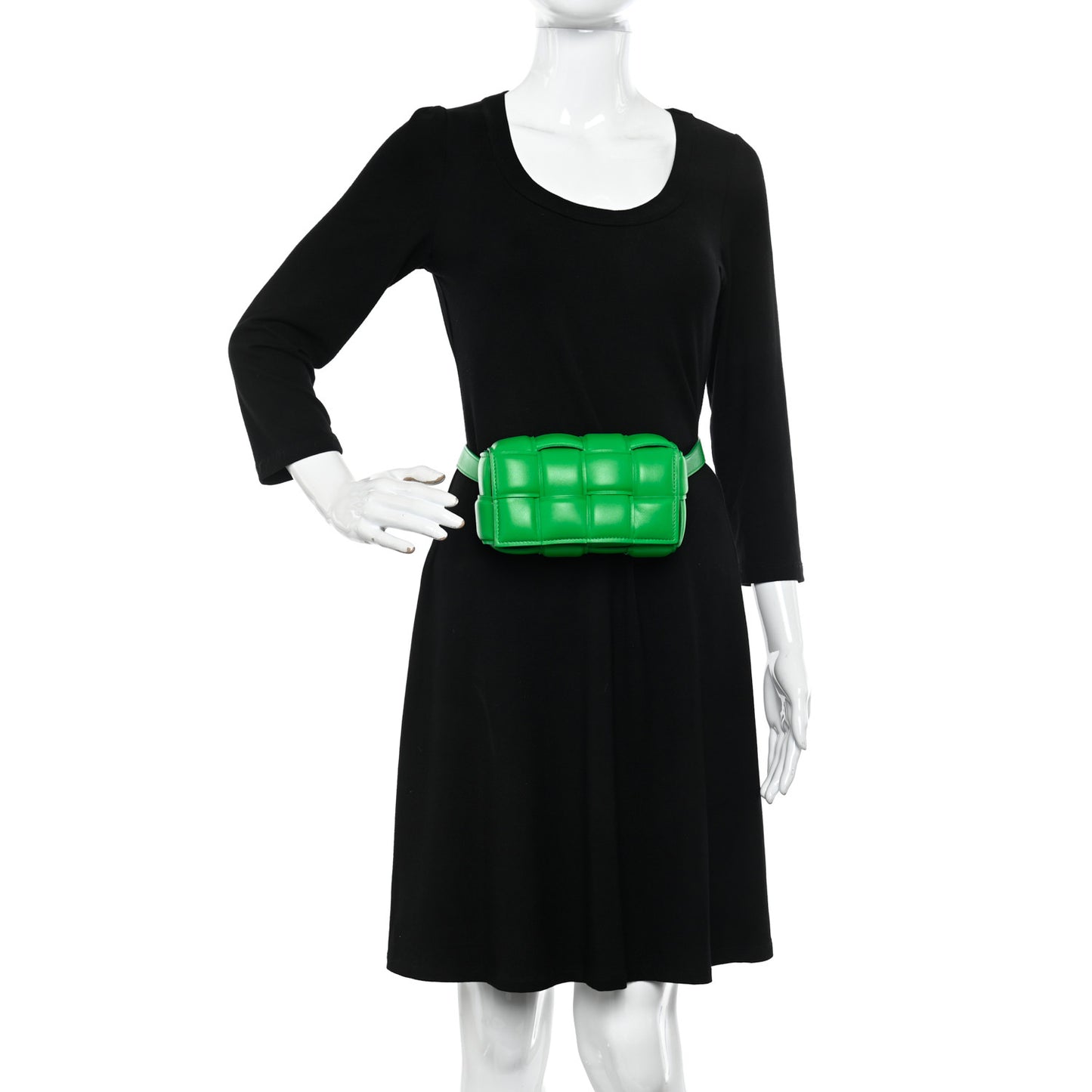 Nappa Maxi Intreccio Padded The Belt Cassette Bag Parakeet