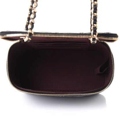 Chanel Lambskin Quilted Small Vanity Case With Chain Black 6 of 13