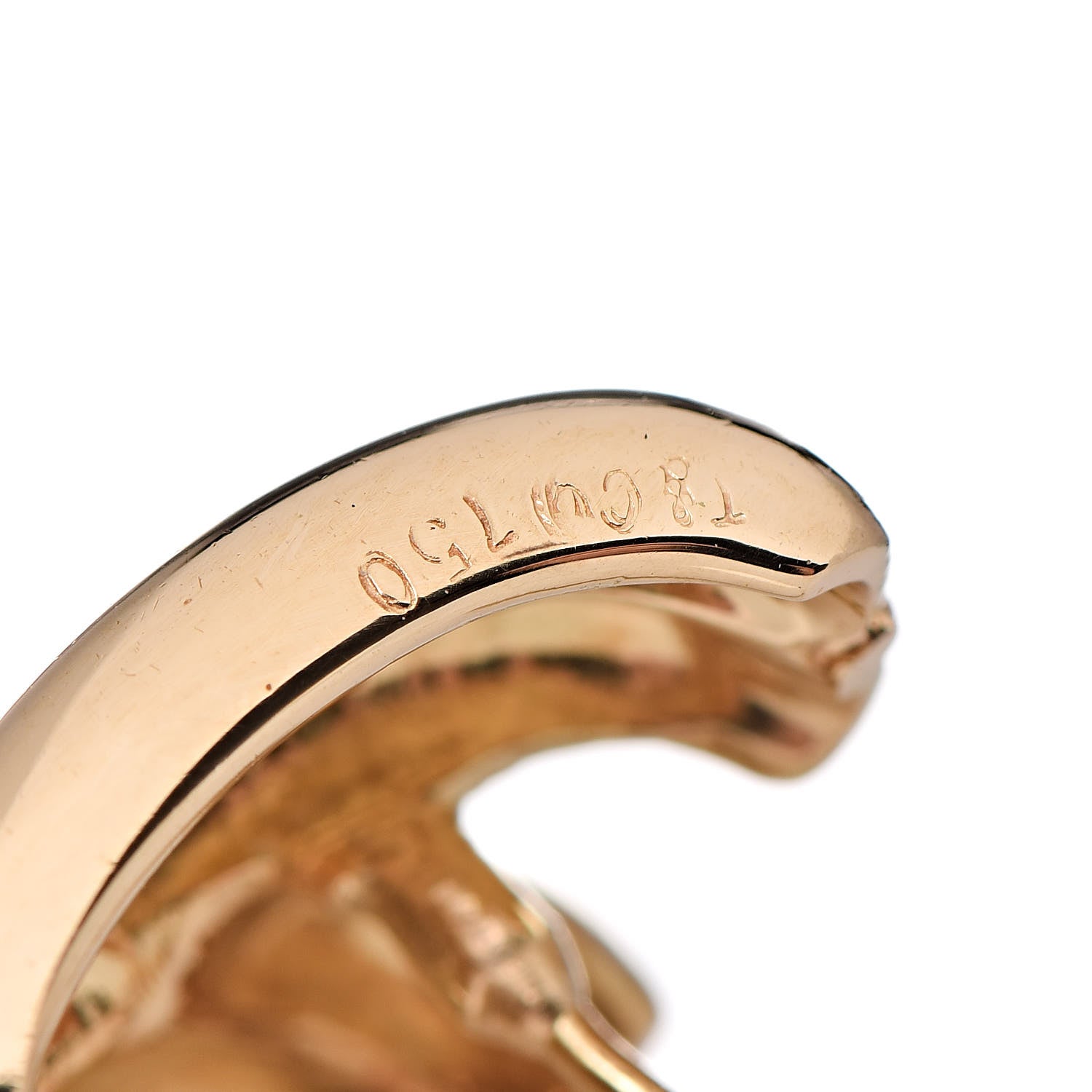 Tiffany 18K Yellow Gold Signature Earrings 4 of 4