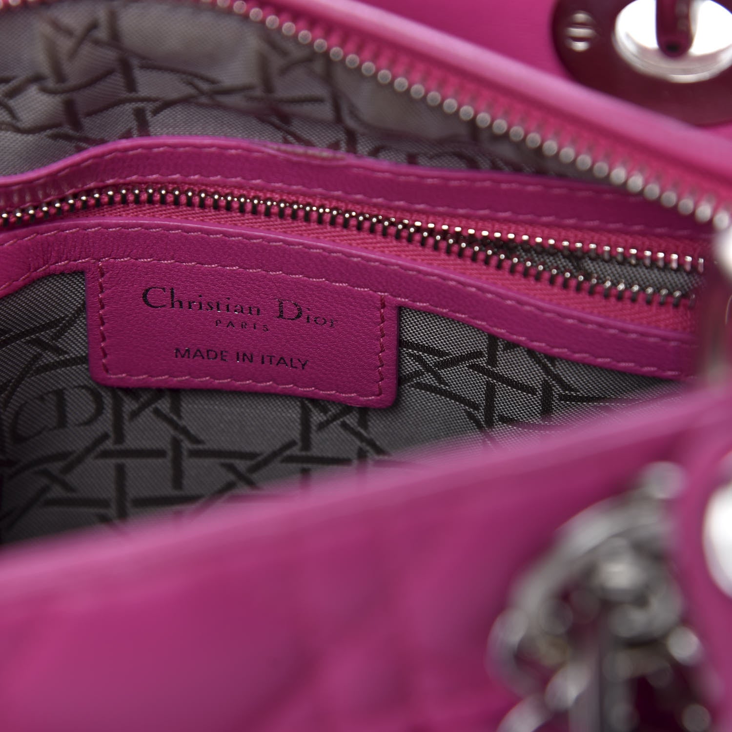 Christian Dior Lambskin Cannage Medium Lady Dior Pink 6 of 8