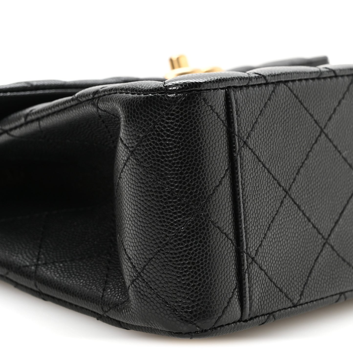 Caviar Quilted 31 Rue Cambon Top Handle Flap Black