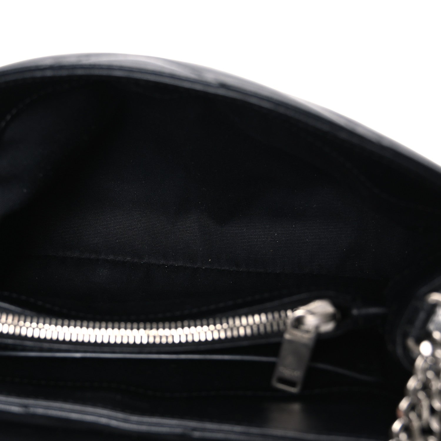 Saint Laurent Calfskin Y Quilted Monogram Small Loulou Chain Satchel Black 5 of 11