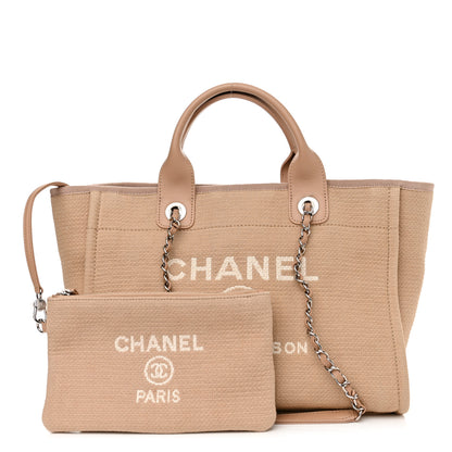 Chanel Mixed Fibers Small Deauville Tote Beige 1 of 12