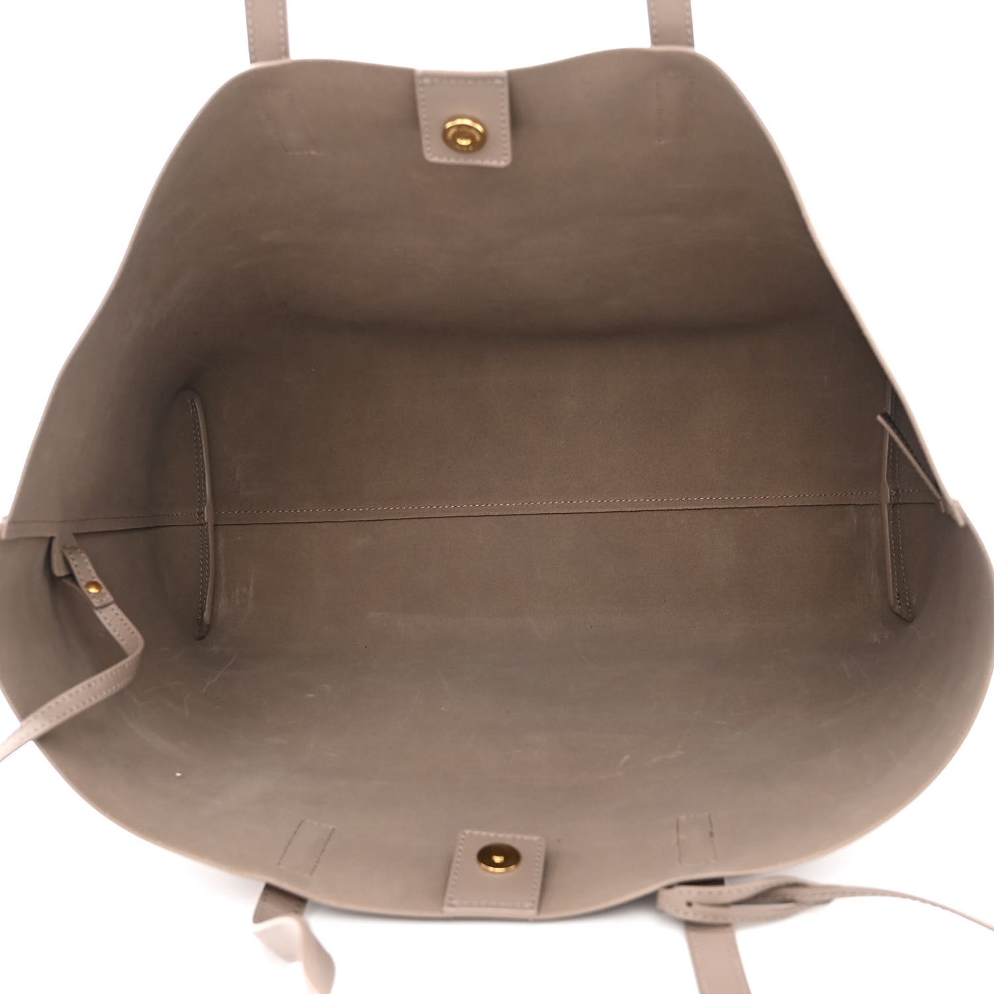 Calfskin Large Shopping Tote Oyster Gray
