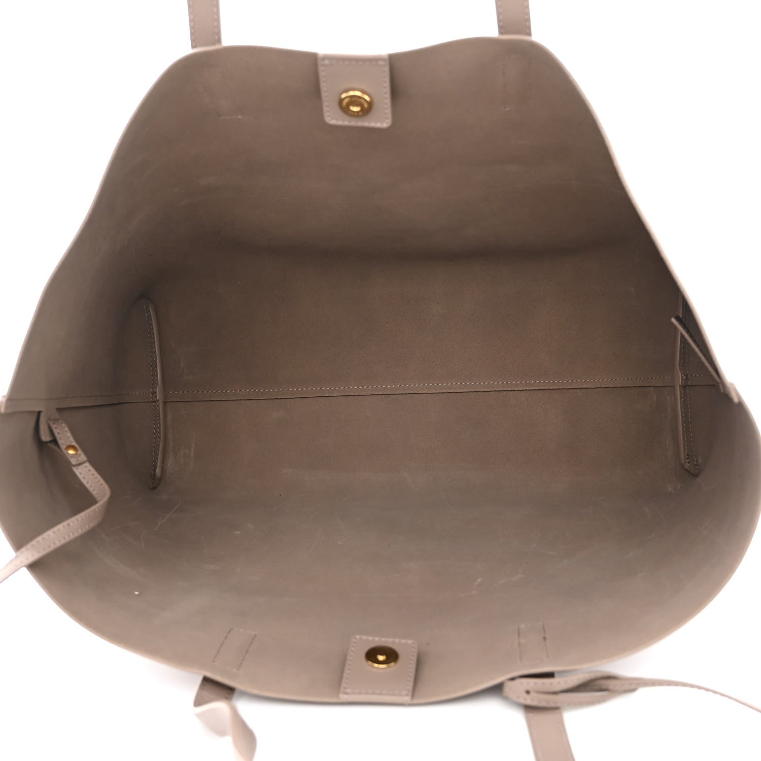 Saint Laurent Calfskin Large Shopping Tote Oyster Gray 6 of 12