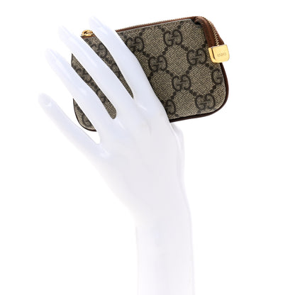 Gucci GG Supreme Monogram Key Case Beige Ebony Cuir 2 of 9