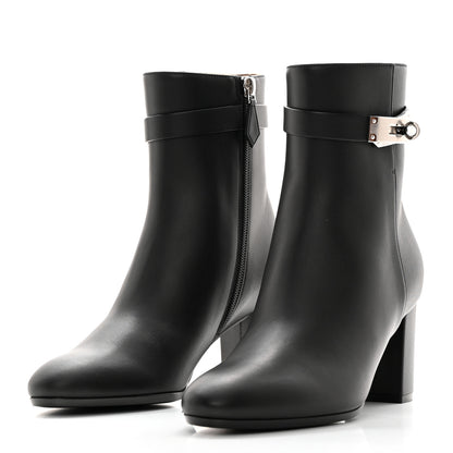 Hermes Calfskin Saint Germain Ankle Boots 37 Black 3 of 9