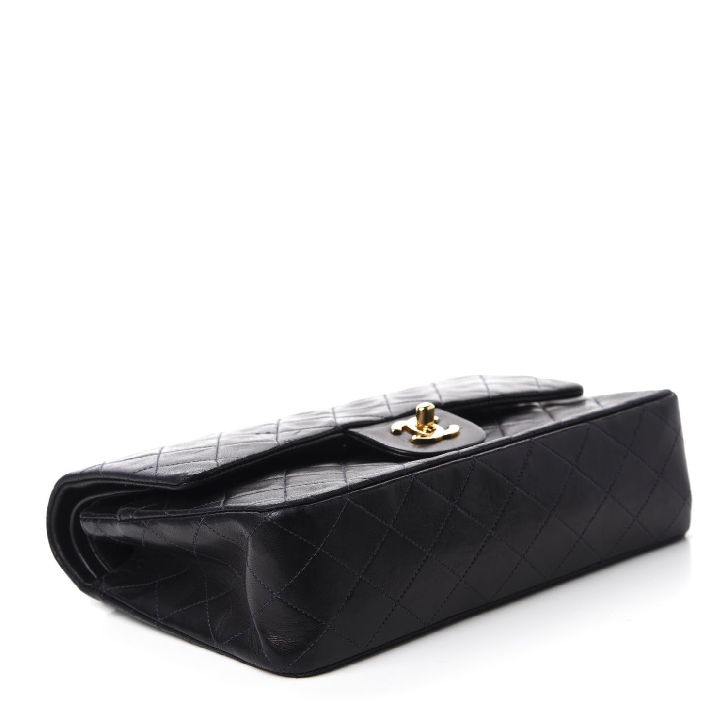 Chanel Lambskin Quilted Medium Double Flap Navy 4 of 13