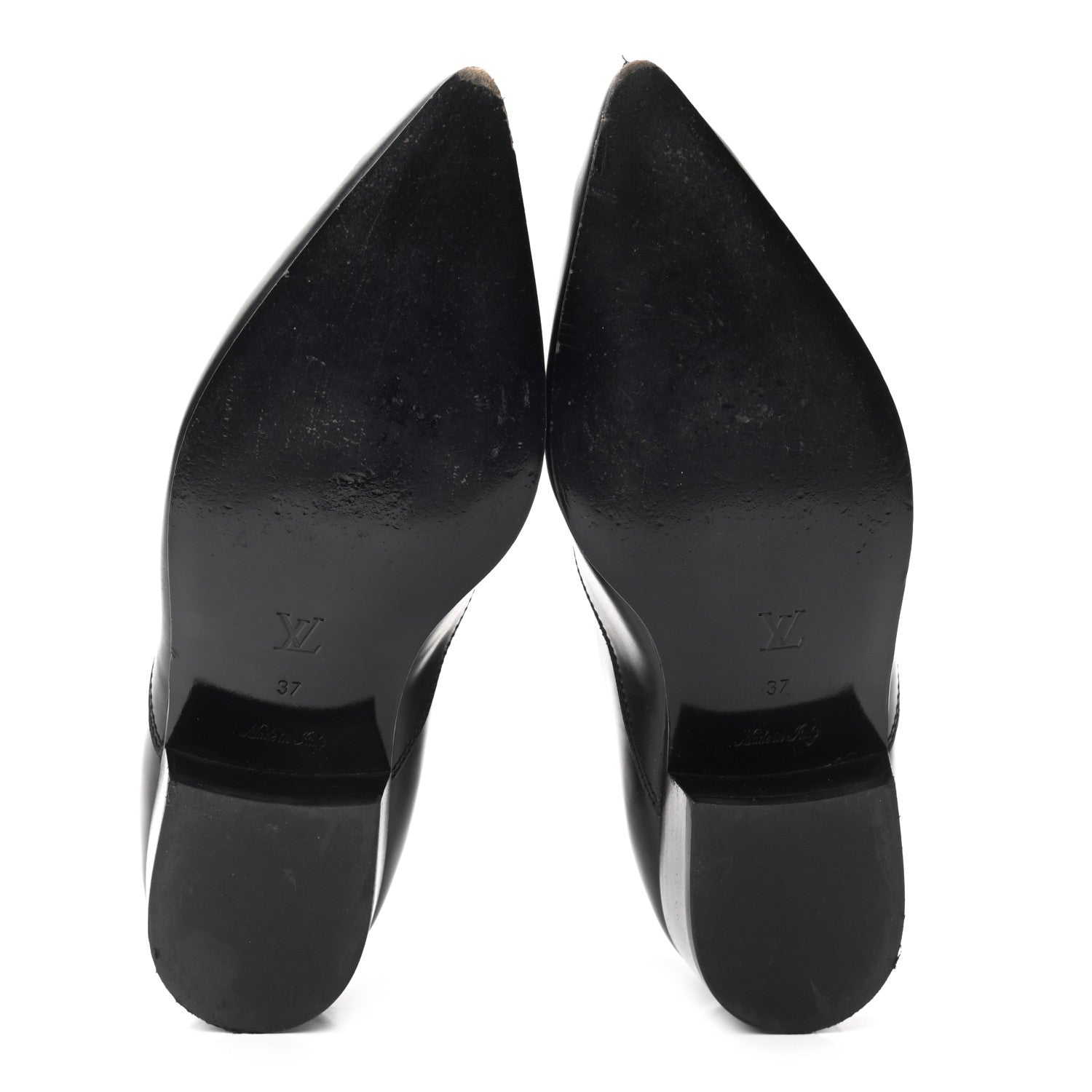 Louis Vuitton Calfskin Pointed Flat Boots 37 Black 5 of 11