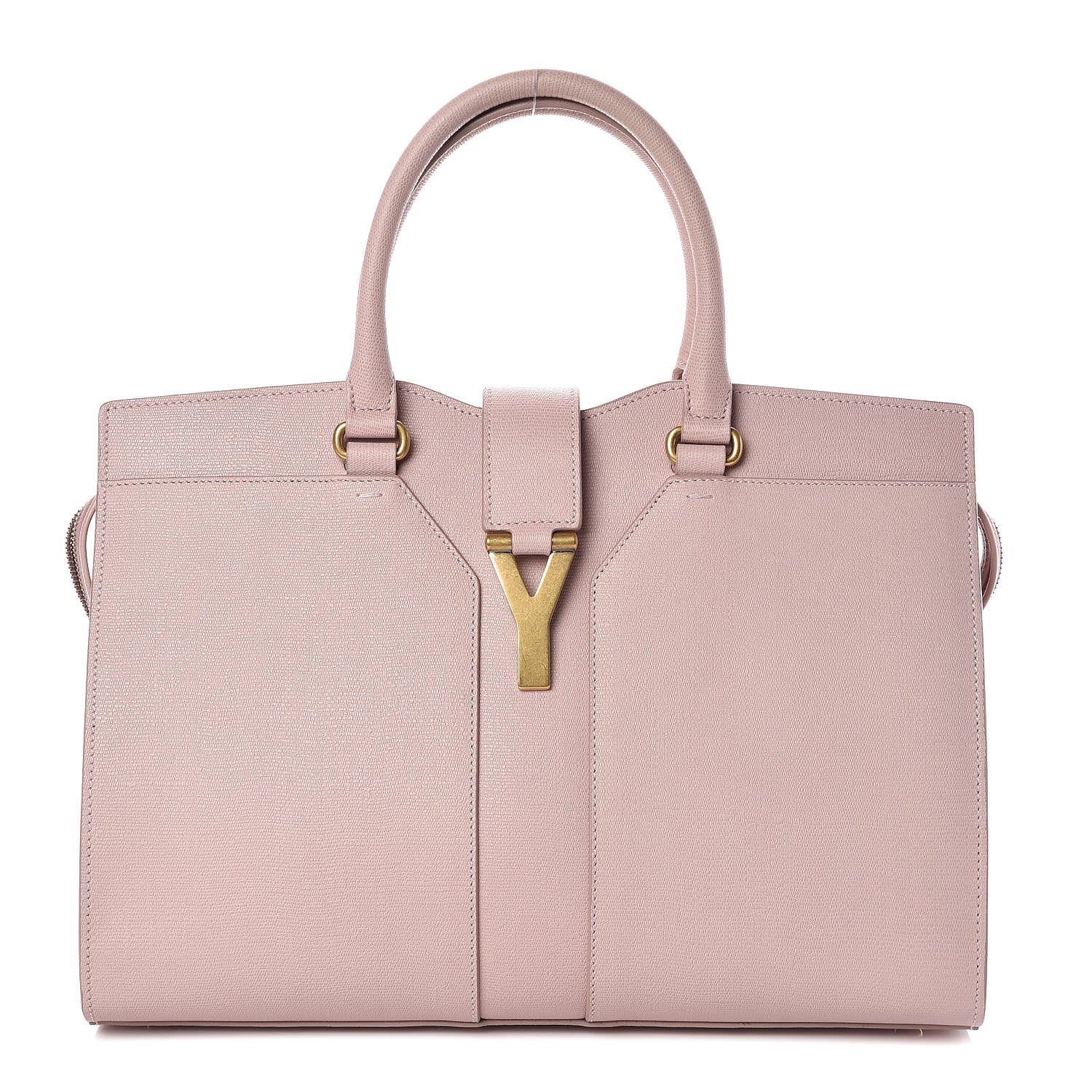 Saint Laurent Textured Calfskin Medium Cabas ChYc Light Pink 1 of 9