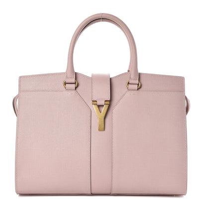 Saint Laurent Textured Calfskin Medium Cabas ChYc Light Pink 1 of 9