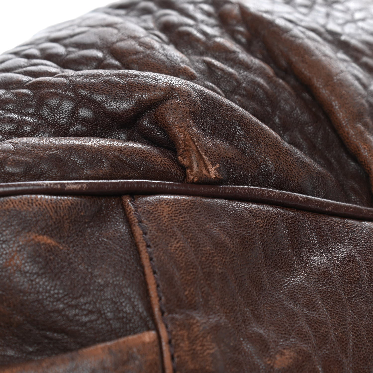 Fendi Crinkled Lambskin Mia Tote Cognac 7 of 14