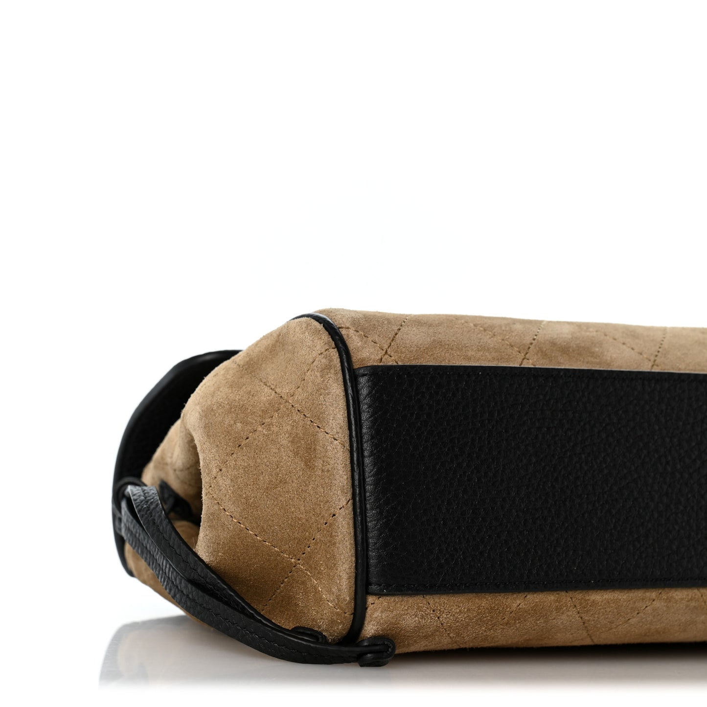 Grained Calfskin Suede Urban Essentials Flap Dark Beige Black