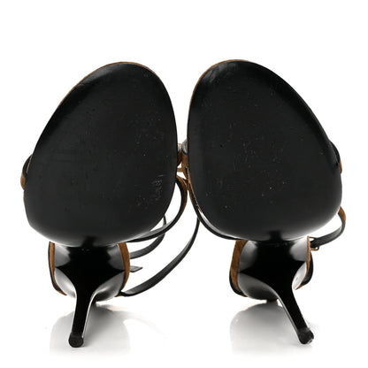 Saint Laurent Suede Cassandra 110 Sandals 37 Brown 6 of 11