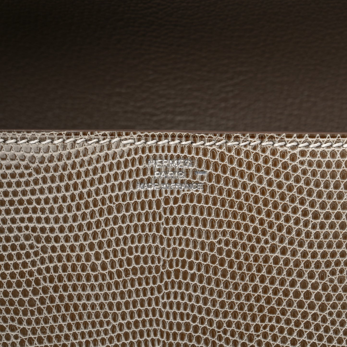 Lizard Medor Clutch 23 Ficelle