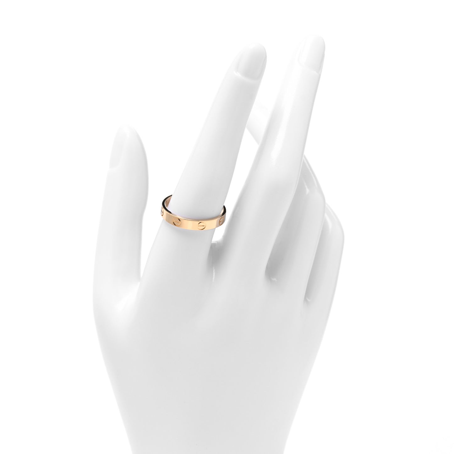 18K Yellow Gold 3.5mm LOVE Wedding Band Ring 58 8.5