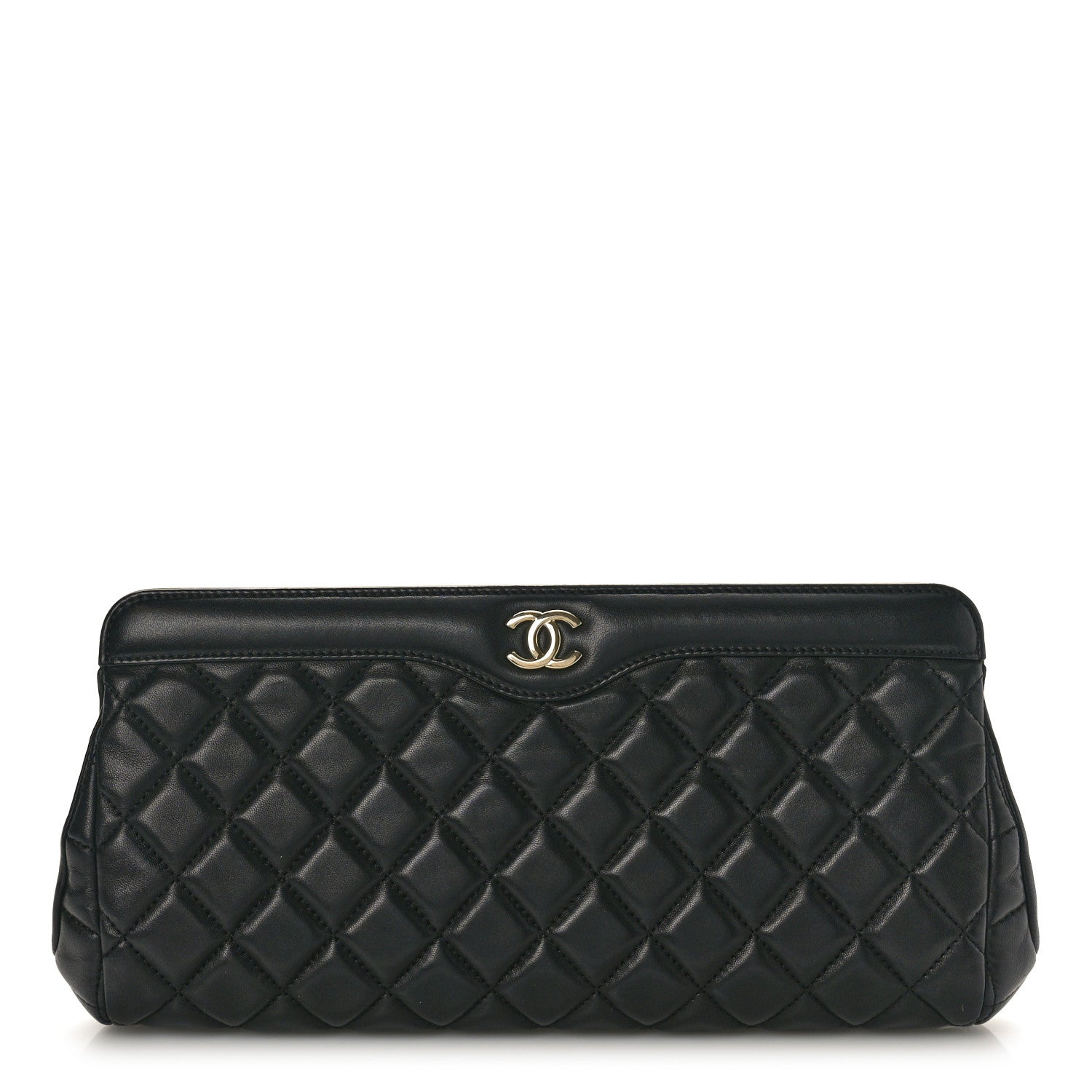 Chanel Lambskin Quilted Clutch Black 1 of 7